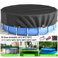 thumbnail image 1 of SHELTUSE 12 ft Round Pool Cover Oxford Round Pool Solar Cover Above Ground with Steel Rope for Above Ground Pools, Above Ground Pool Cover, Winter Pool Cover, Black, 1 of 8