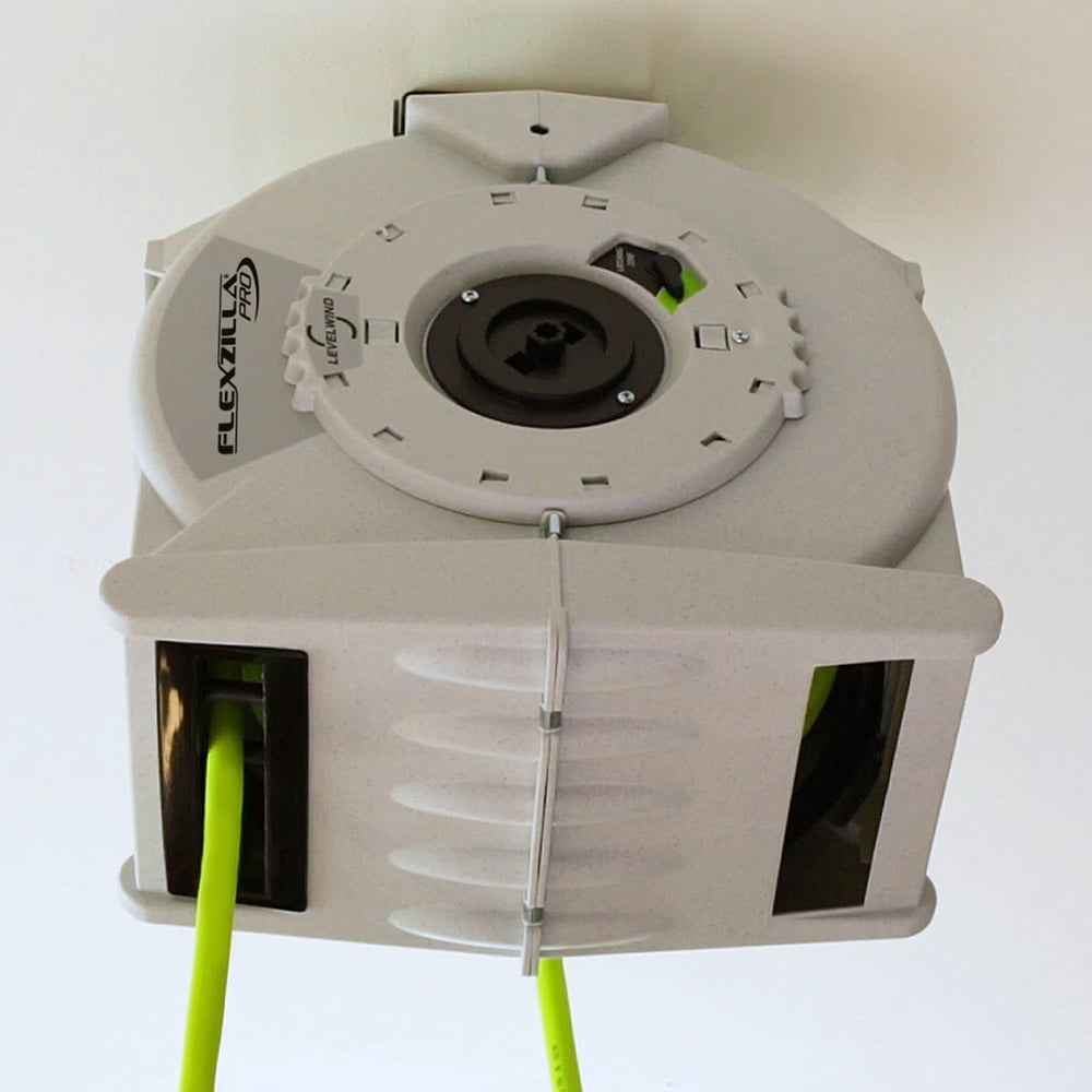 Flexzilla® Pro Retractable Water Hose Reel, 1/2" x 70', Flexible Hybrid Polymer, ZillaGreen™