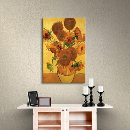 Artwall Vase With Fifteen Sunflowers By Vincent Van Gogh Gallery