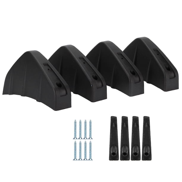 4pcs Rear Bumper Lip Spoiler Protective Trim Black Maintenance Replacement Universal