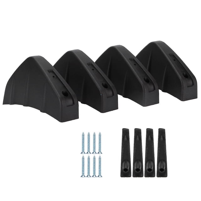 4pcs Rear Bumper Lip Spoiler Protective Trim Black Maintenance Replacement Universal