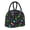 Black, variant on Horeoi Geometric 1980s Styled Pattern Large Insulated Lunch Bag for Work, School, Picnic - Waterproof, Durable Oxford Cloth, Comfortable Handle-Light Grey