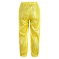 thumbnail image 2 of Manyakai Boys Girls Shiny Metallic Dance Pants Leggings Glittery Trousers Bell Bottoms Jazz Hip Hop Gold 140, 2 of 6