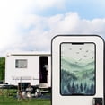 thumbnail image 2 of POLERO Forest Mountain Birds RV Door Window Shade Cover, Foldable Sun Shade Windshield Blackout Shower Curtains Coverage Accessories Fits for Most RV Interior Door (17.3" X 26"), 2 of 7