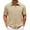 Khaki, variant on Sentmoon Tshirt Oversized Relaxed Turndown Collar Short Sleeve Breathable Hawaiian Workout Tops Mens Solid Color Mens's Summer Clothes Trendy for Vacation M