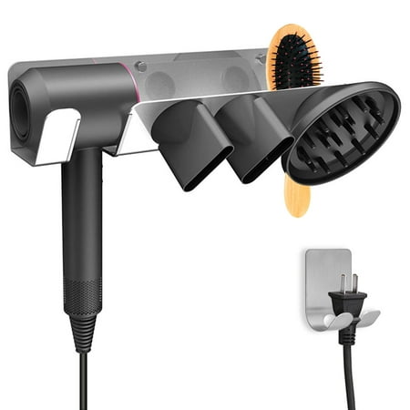 Tsv Hair Dryer Wall Mount Holder Aluminum Alloy Bracket For Dyson Supersonic Diffuser And Two Nozzles Tsv Hair Dryer Wall Mount Holder Aluminum Alloy Bracket For Dyson Supersonic Diffuser And Two Nozzles