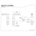 thumbnail image 4 of Kingston Brass KS1101WLL Robinet de Lavabo avec Poignée Croisée, Chrome, 4 of 4