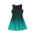 thumbnail image 3 of Abcomgle Girls Sleeveless Summer Dress Kids Casual A-Line Sleeveless Tank Dresses Gradient Loose Crew Neck Swing Sundresses for 4-14t Kids,Mint Green,2-3Years, 3 of 4