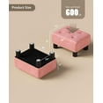 thumbnail image 3 of Foot Stool Ottoman, Small Ottoman Foot Rest with Legs, Rectangle Foolstool Ottomans for Couch, Ottoman Foot Stools for Living Room Entryway (Pink), 3 of 18