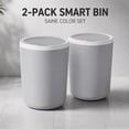 thumbnail image 4 of 2 Pack Smart Trash Can, Motion Sensor Touchless Automatic Garbage Can, Waterproof ABS Plastic, Slim Wastebasket for Bathroom Kitchen Office, 4 of 8