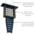 thumbnail image 3 of JCs Wildlife Recycled Suet Feeder Tail Prop Bird Feeder (Blue/Gray, Single), 3 of 8