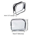 thumbnail image 3 of YUEMING 3Pcs Cosmetic Makeup Bags Set Waterproof Clear Pvc With Zipper Handle Portable Travel Luggage Pouch, 3 of 7