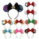 thumbnail image 2 of 2023 Disney Castle Fireworks Mickey Ear Headband Lentejuelas Bow Girl Cosplay Hairband Adulto / Kid Party Gift Niños Accesorio para el cabello Gao Jinjia LED, 2 of 2