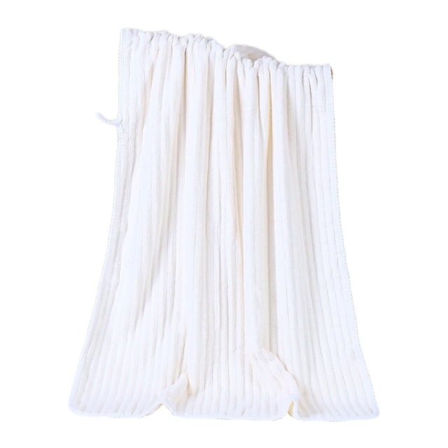 Yhmxh Decoración del baño Toalla de vellón Corals con tiras grandes y bordes absorbentes para que hombres y mujeres se laven la cara, se bañen, se sequen el cabello y se sequen.