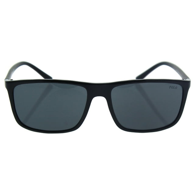 Polo Ralph Lauren Lunettes de Soleil Homme Injected Man 0PH4115 Rectangulaires, Noir Brillant, 57 mm