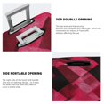 thumbnail image 6 of Multi-Size Suitcase Protective Cover Full Range Double Stitching Invisible Zipper For Travel Business Argyle Plaid Magenta_1 X-Large, 6 of 8