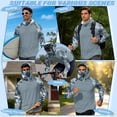 thumbnail image 5 of SEANATIVE Men's UV Protection Fishing Hoodie with Face Mask, Full Coverage Sun Guard Tops Lightweight Fishing Shirt for Running Workout Travel, 2XL, Camouflage Gray, 5 of 7