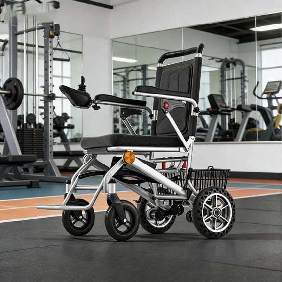 Heavy-Duty All-Terrain Electric Wheelchair, Lightweight Portable for Adults