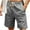 Gray, variant on Men's Cotton And Linen Casual Solid Color Drawstring Athletic Shorts with Pocket,Classic Fit Short Summer Beach Shorts