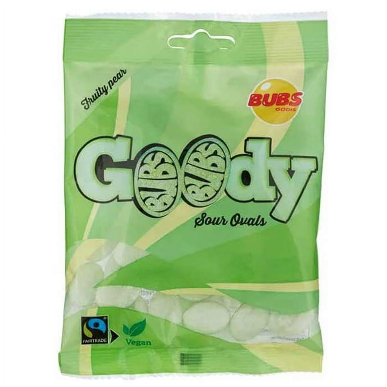 BUBS Godis: Sour Strawberry Vanilla Goody Ovals (90g)