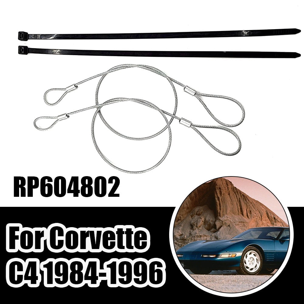 GLFILL 2X New Emergency Hood Release Cable Kit for Corvette C4 1984