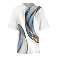 thumbnail image 3 of Kddylitq Women's Golf Polo T Shirts Lightweight Moisture Wicking Short Sleeve Shirt Quick Dry 3-Button Geometric White S, 3 of 4