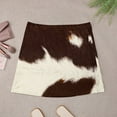 thumbnail image 3 of Rustic faux fur cowhide style Mini Skirt summer clothes elegant skirts for women 90s vintage clothes skorts for women, 3 of 6