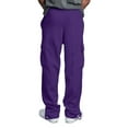thumbnail image 4 of Nestiefly Mens Cargo Pants Hiking Athletic Joggers Sweatpants Elastic Waist Drawstring Casual Trousers with Multi Pockets Purple M, 4 of 4
