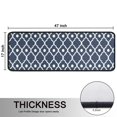 thumbnail image 5 of Kitchen Rugs Sets Of 2,Navy Blue Geometric Quatrefoil Pattern Anti Fatigue Kitchen Mat Rugs Non Slip Washable,Decorative Kitchen Floor Mats for Kitchen,Sink,Laundry,17"x47"+17"x47", 5 of 5