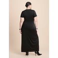thumbnail image 5 of ELOQUII Women's Plus Size Slinky Dress W Buttons, 5 of 5