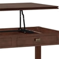 thumbnail image 3 of Simpli Home Artisan Table Basse à Plateau Relevable en Bois Massif de 46 Po L, Brun Roux, 3 of 10
