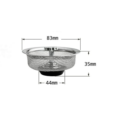 

Stainless Steel Bathtub Hair Catcher Stopper Shower Drain Hole Filter Trap Kitchen Metal Sink Strainer