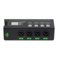 thumbnail image 1 of 4CH 3 Pin Audio/ over Network Cable Extender DMX512 Network Signal Extender XLR to RJ45 Ethernet Adapter XLR-Male,1 x 4CH Audio/DMX over Network cable Extender,Black, 1 of 7