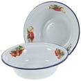 thumbnail image 3 of 2pcs Retro Enameled Basin Thickened Soup Cake Vegetable Basin Kitchen Supplies, 3 of 8