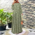 thumbnail image 4 of DondPO Robe à Manches Longues pour Femmes, Robe Maxi Robe Musulmane pour Femmes Robe Vintage Imprimée à Manches Longues Robe Musulmane Ample Longue Robes Décontractées, Robes d'Automne Longues Robes Robe Verte TG, 4 of 4