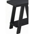 thumbnail image 3 of Black Finished Athens Wood Shelf Side Table with 1.77" Thick Table Top, 3 of 6