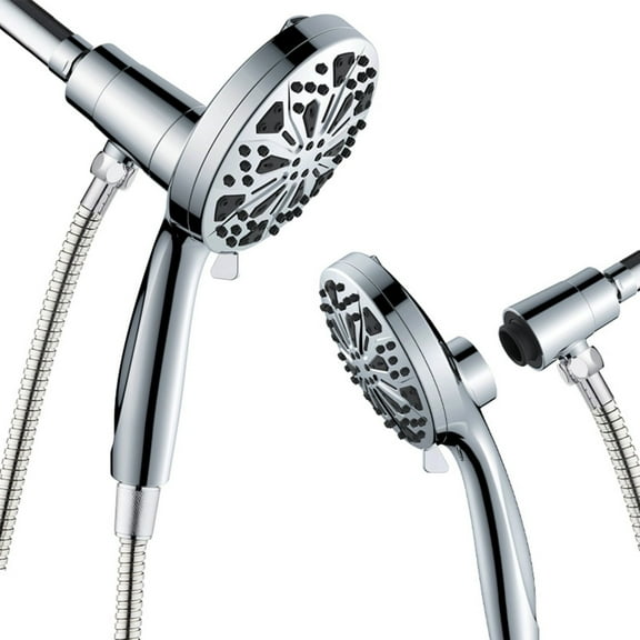 High-Pressure Magnetic Shower Head with 10 Spray Settings – 5-Inch Large Rainfall, Quick DIY Installation, Adjustable Hose, Water-Saving & Hands-Free Design