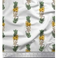thumbnail image 1 of Soimoi Modal Satin Fabric Leaves & Floral Block Decor Fabric Printed Yard 42 Inch Wide, 1 of 4