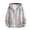 *Gray, variant on Men's Iridescent Shiny Hooded Jacket with Pockets , Sunscreen Lightweight Zip Up Festival Coat For Men,White,XS-2XL