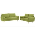 thumbnail image 2 of US Pride Furniture Villeda Velvet 2 PCS Living Room Set, Sofa & Loveseat, Olive Green, 2 of 5