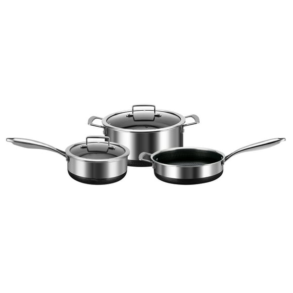 Kitchen Star Clad Series Stainless Steel Cookware Set (5 Piece)