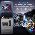 thumbnail image 5 of FanFun Karaoke Machine for Adult, Portable Bluetooth Speaker with 2 Microphones for Party, Pa System with Remote, 5 of 15