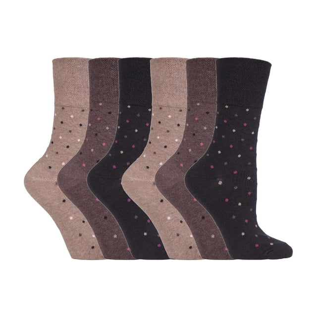 Gentle Grip - 6 Pairs Ladies Gentle Grip Non Elastic Socks