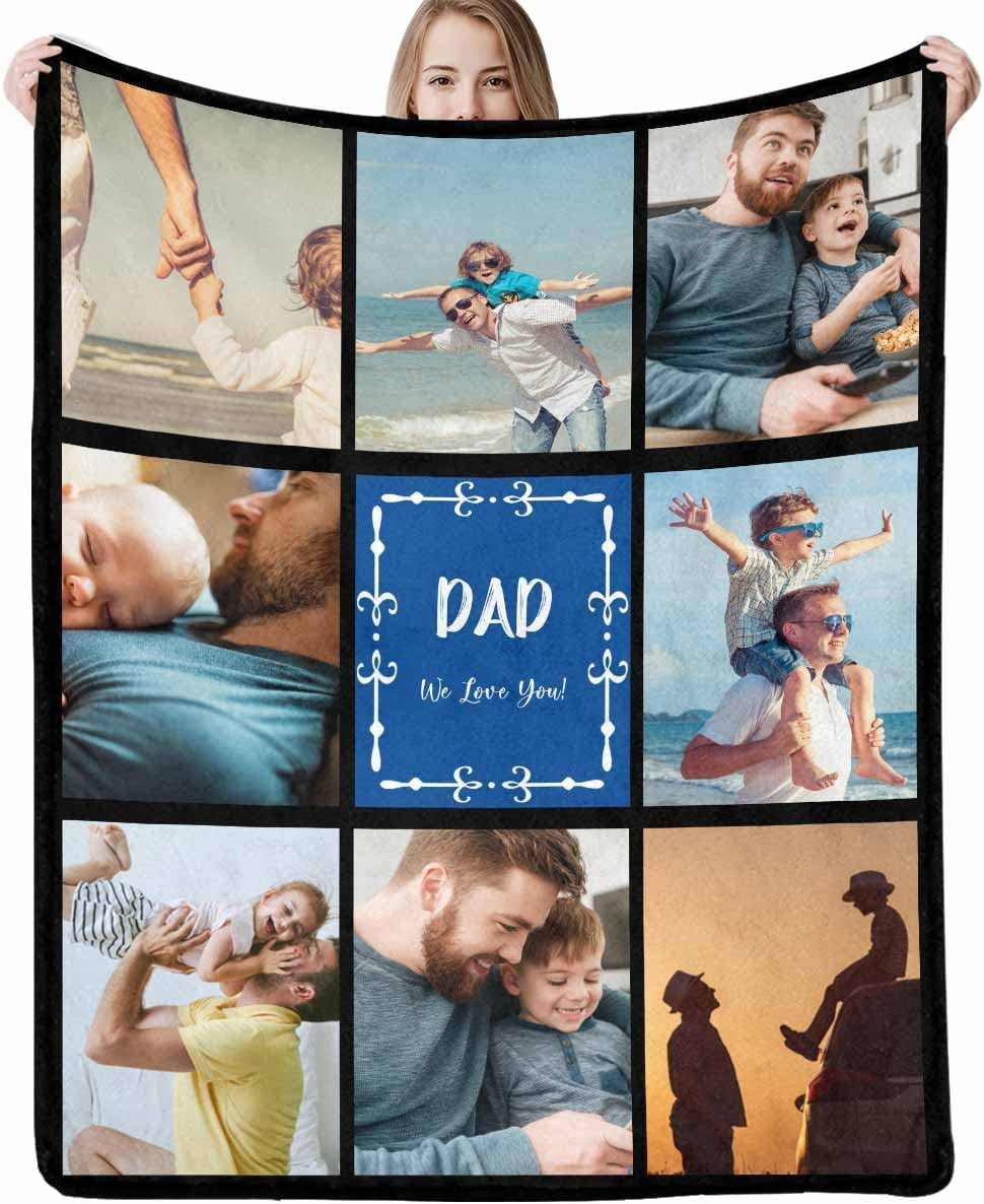 Custom Photo Blanket with Your Picture Personalized Throw Blankets for