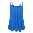 thumbnail image 3 of HAPIMO Women's Summer Tank Tops V-Neck Blouse Basic Tunic Camisole Solid Color Print Tops Sleeveless Shirts for Girls Pleat Flowy Swing Camis Blue M, 3 of 4
