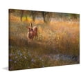 thumbnail image 2 of "Flowered Meadow Fawn" Painting Print on Wrapped Canvas, 2 of 7