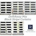 thumbnail image 7 of DriftAway Mia Stripe Room Darkening Grommet Unlined Window Curtains 2 Panels, 84"L x 42"W Black, 7 of 7