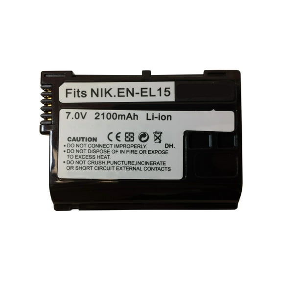 Batteries N Accessories BNA-WB-ENEL15 Digital Camera Battery - Li-Ion, 7.0V, 2100 mAh, Ultra High Capacity Battery - Replacement for Nikon EN-EL15 Battery