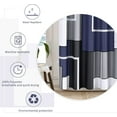 thumbnail image 4 of Blue Shower Curtain Shower Curtain Set for Bathroom Geometric Small Shower Curtain with Heavy Duty Water Repellent White Bathroom Curtain for Hotels Bathtubs, 36x72 Dark Blue, 4 of 6
