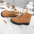 thumbnail image 1 of Botas de nieve Botas de tobillo impermeables Mujeres acogedoras con cordones Moda para caminar Senderismo, 1 of 9